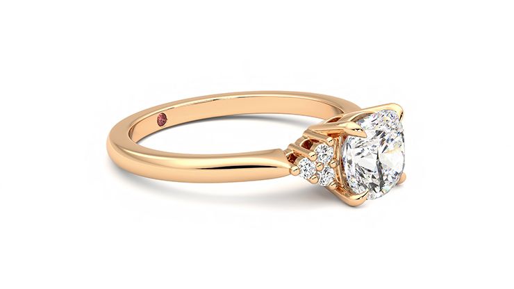 Taylor & Hart Divinity Cushion Engagement Ring 360 degree image 7