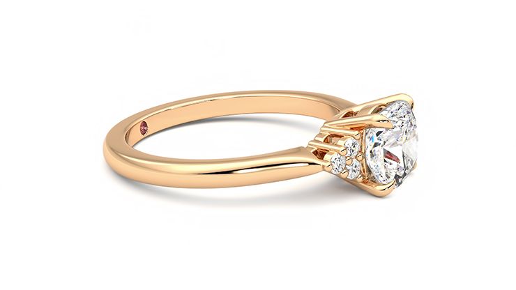 Taylor & Hart Divinity Cushion Engagement Ring 360 degree image 8