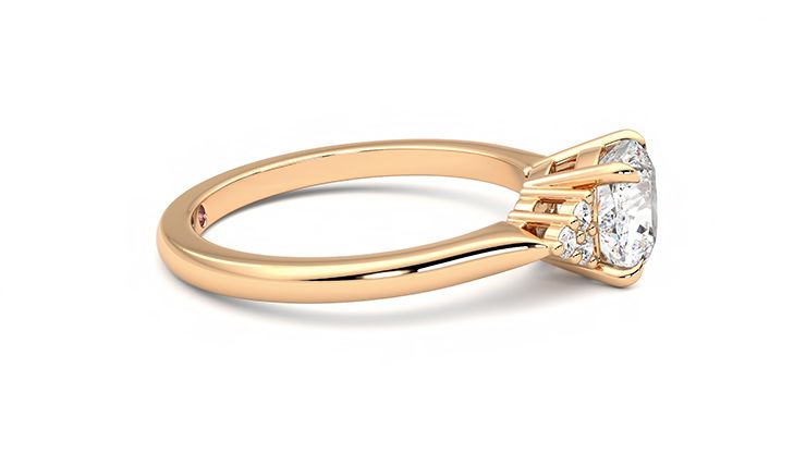 Taylor & Hart Divinity Cushion Engagement Ring 360 degree image 9