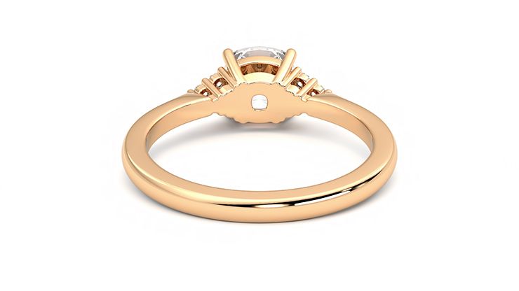 Taylor & Hart Divinity Cushion Engagement Ring 360 degree image 15