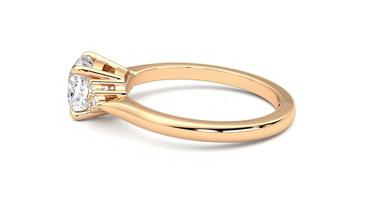 Taylor & Hart Divinity Cushion Engagement Ring 360 degree image 20