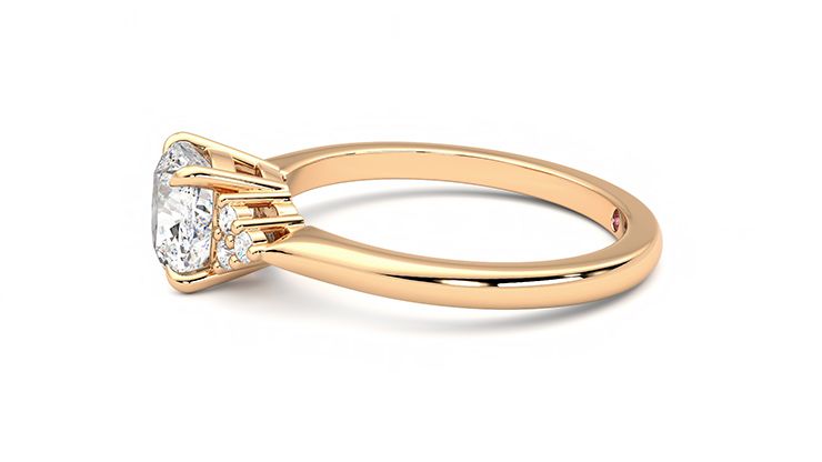 Taylor & Hart Divinity Cushion Engagement Ring 360 degree image 21