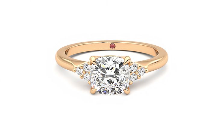 Taylor & Hart Divinity Cushion Engagement Ring 360 degree image 29