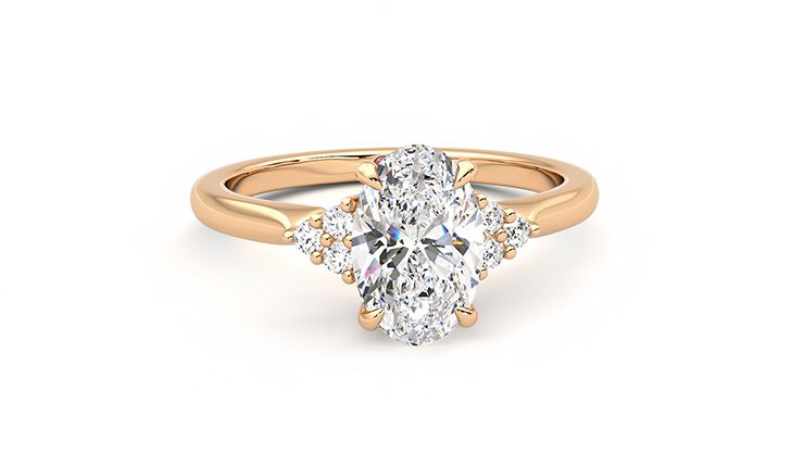 Taylor & Hart Divinity Oval Engagement Ring 360 degree image 1