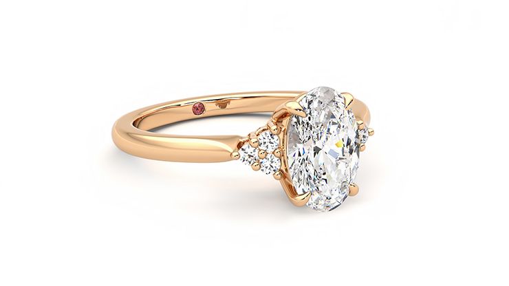 Taylor & Hart Divinity Oval Engagement Ring 360 degree image 4