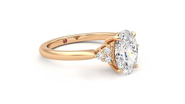 Taylor & Hart Divinity Oval Engagement Ring 360 degree image 5