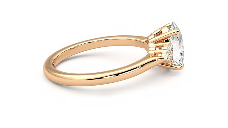 Taylor & Hart Divinity Oval Engagement Ring 360 degree image 9