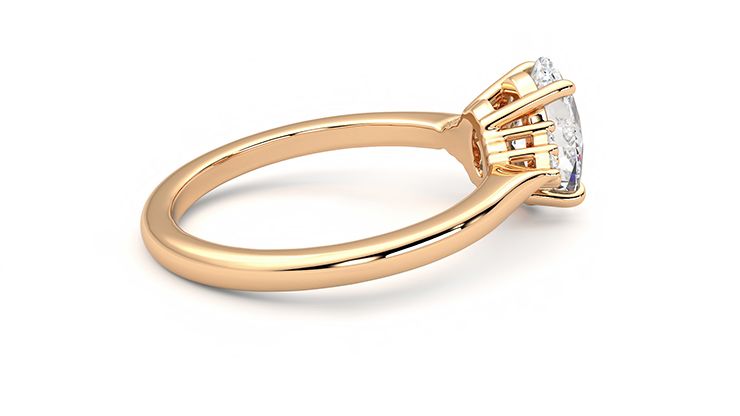 Taylor & Hart Divinity Oval Engagement Ring 360 degree image 10