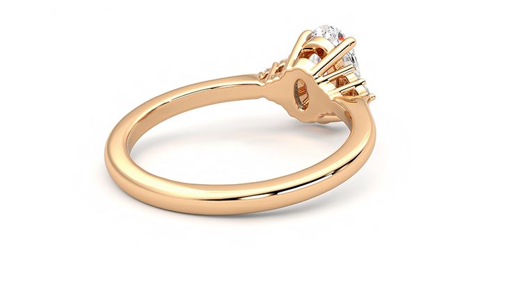 Taylor & Hart Divinity Oval Engagement Ring 360 degree image 12