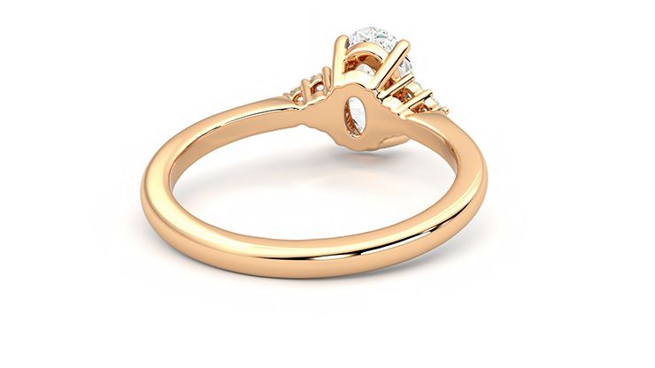Taylor & Hart Divinity Oval Engagement Ring 360 degree image 13