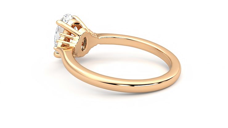 Taylor & Hart Divinity Oval Engagement Ring 360 degree image 17