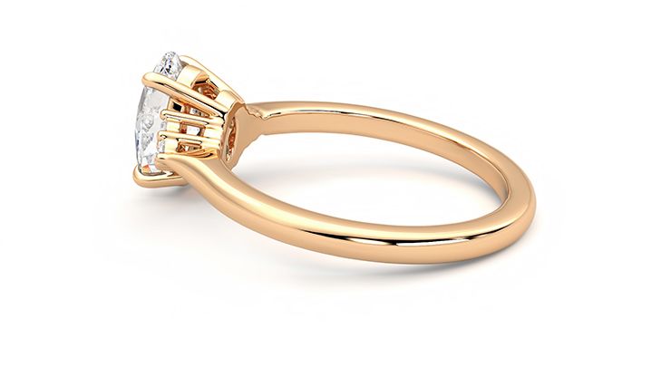 Taylor & Hart Divinity Oval Engagement Ring 360 degree image 18