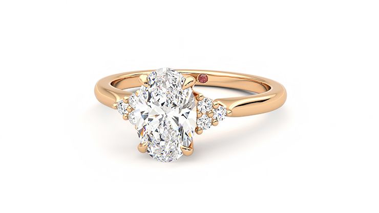 Taylor & Hart Divinity Oval Engagement Ring 360 degree image 26