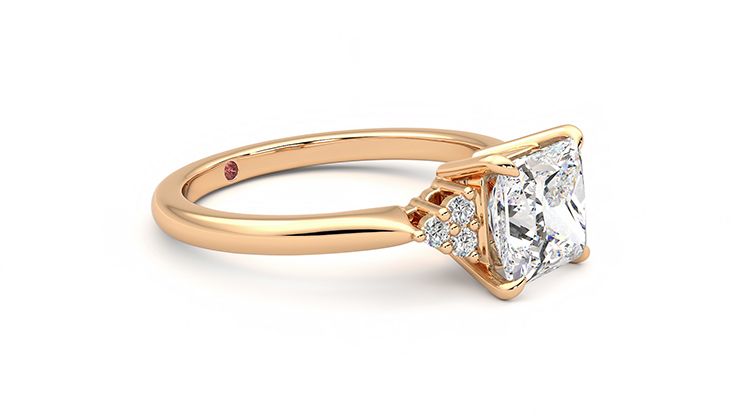 Taylor & Hart Divinity Princess Engagement Ring 360 degree image 7