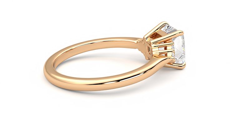 Taylor & Hart Divinity Princess Engagement Ring 360 degree image 11