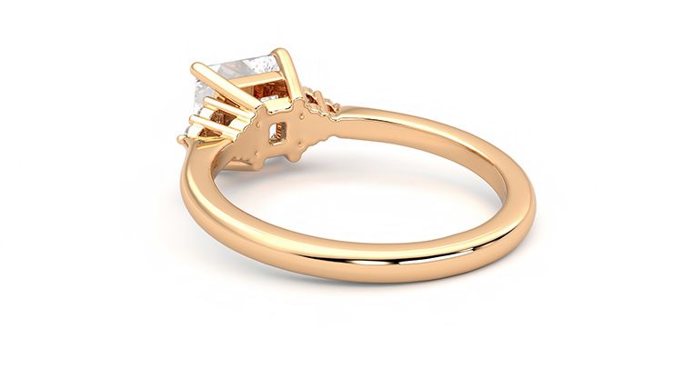 Taylor & Hart Divinity Princess Engagement Ring 360 degree image 17