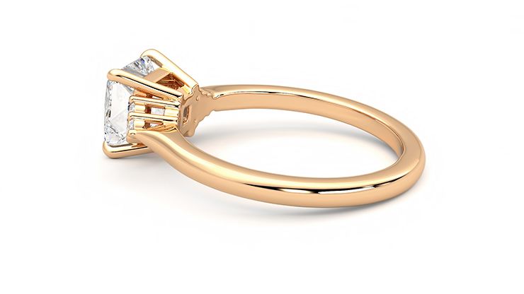 Taylor & Hart Divinity Princess Engagement Ring 360 degree image 19