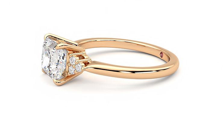 Taylor & Hart Divinity Princess Engagement Ring 360 degree image 22