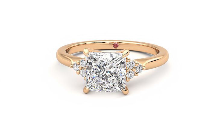 Taylor & Hart Divinity Princess Engagement Ring 360 degree image 28