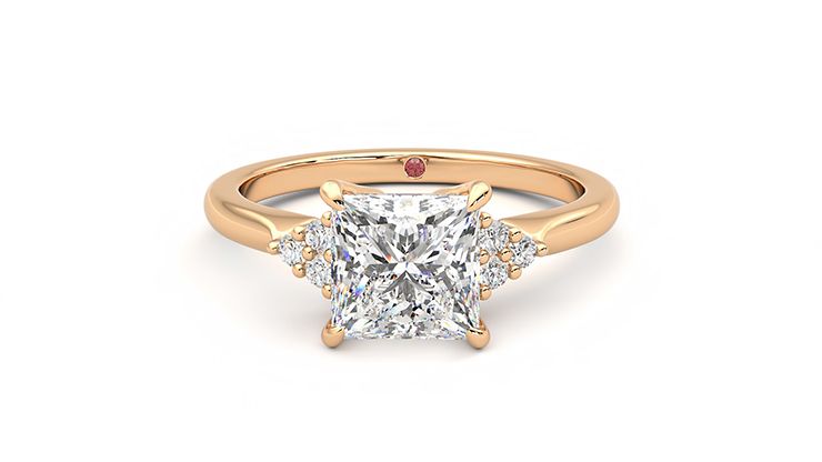 Taylor & Hart Divinity Princess Engagement Ring 360 degree image 29