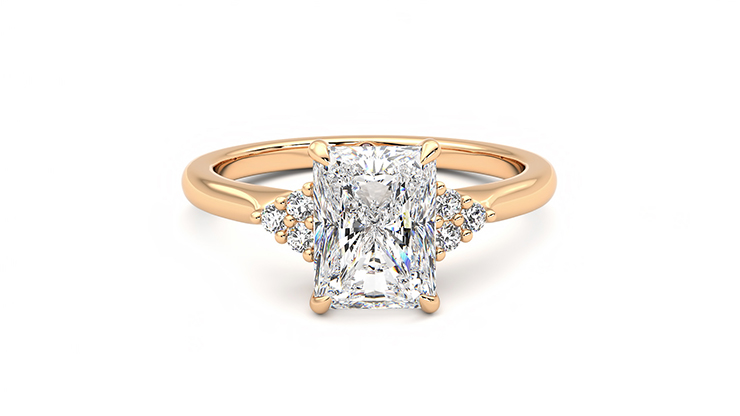Taylor & Hart Divinity Radiant Engagement Ring 360 degree image 1