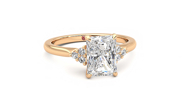 Taylor & Hart Divinity Radiant Engagement Ring 360 degree image 3