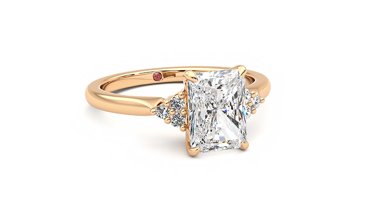 Taylor & Hart Divinity Radiant Engagement Ring 360 degree image 4