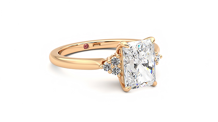 Taylor & Hart Divinity Radiant Engagement Ring 360 degree image 5