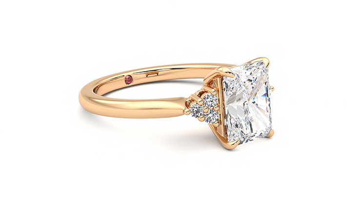 Taylor & Hart Divinity Radiant Engagement Ring 360 degree image 6