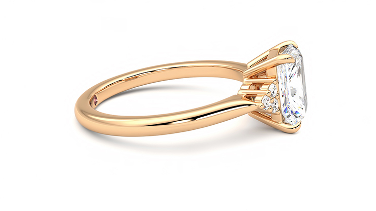 Taylor & Hart Divinity Radiant Engagement Ring 360 degree image 9