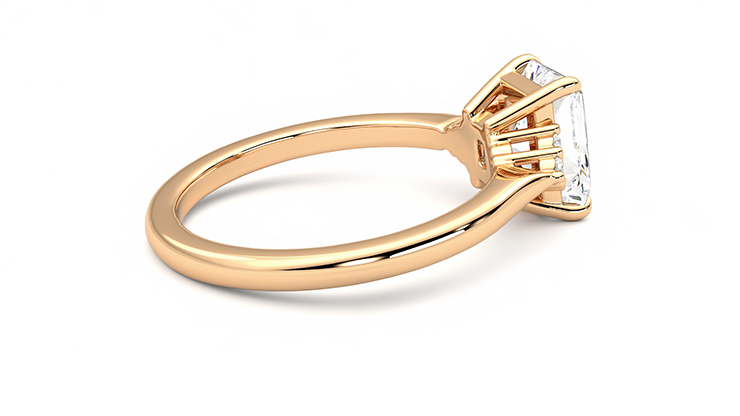 Taylor & Hart Divinity Radiant Engagement Ring 360 degree image 11