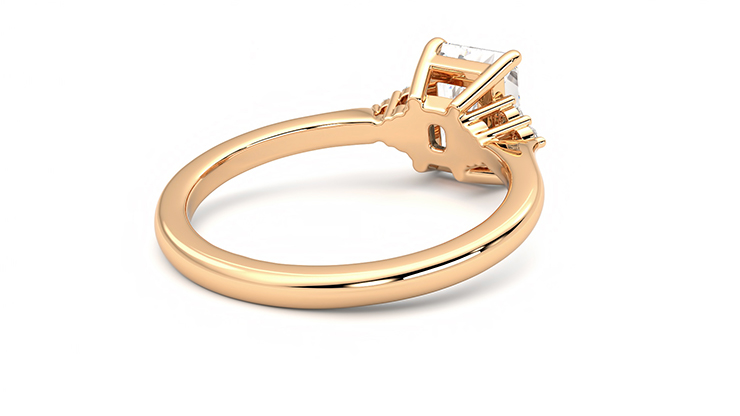 Taylor & Hart Divinity Radiant Engagement Ring 360 degree image 13