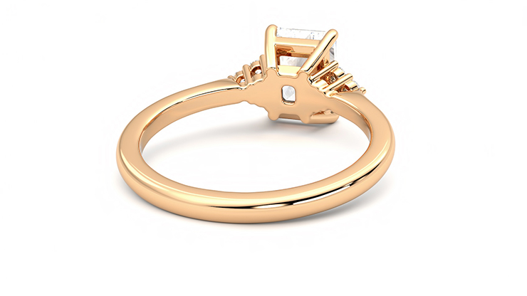 Taylor & Hart Divinity Radiant Engagement Ring 360 degree image 14