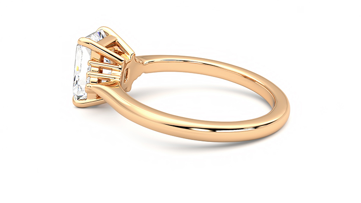 Taylor & Hart Divinity Radiant Engagement Ring 360 degree image 19