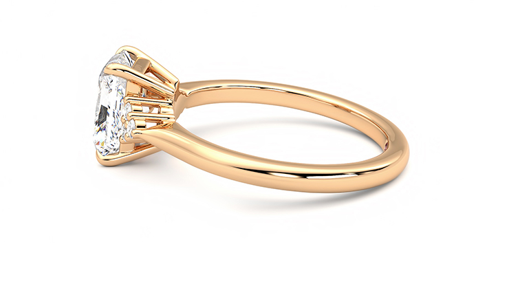 Taylor & Hart Divinity Radiant Engagement Ring 360 degree image 20