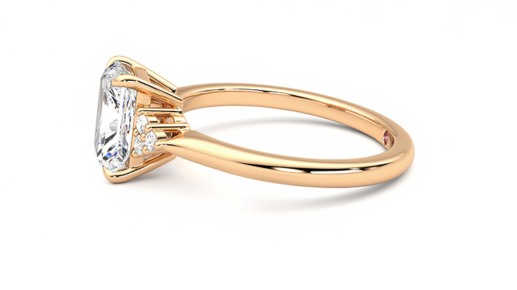Taylor & Hart Divinity Radiant Engagement Ring 360 degree image 21