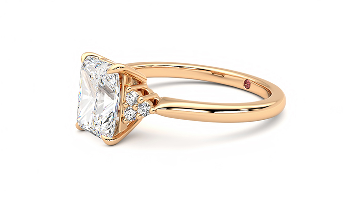 Taylor & Hart Divinity Radiant Engagement Ring 360 degree image 23