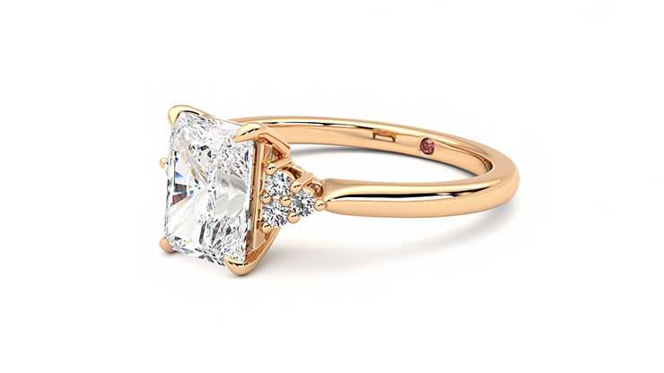 Taylor & Hart Divinity Radiant Engagement Ring 360 degree image 24