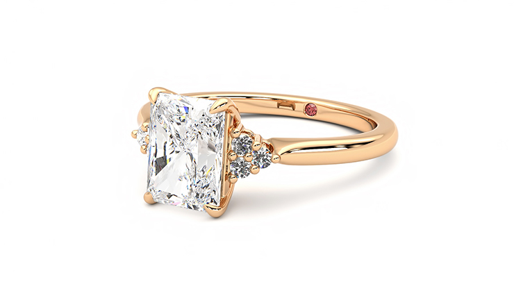Taylor & Hart Divinity Radiant Engagement Ring 360 degree image 25