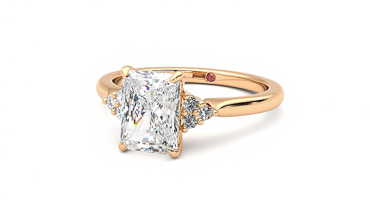 Taylor & Hart Divinity Radiant Engagement Ring 360 degree image 26