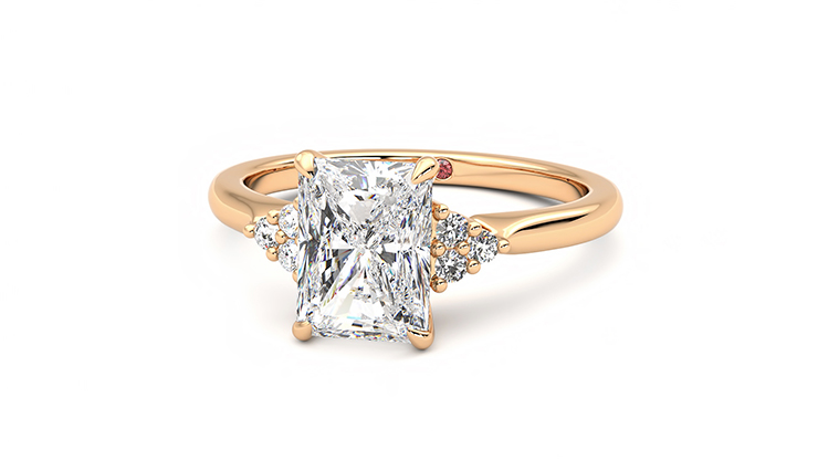 Taylor & Hart Divinity Radiant Engagement Ring 360 degree image 27