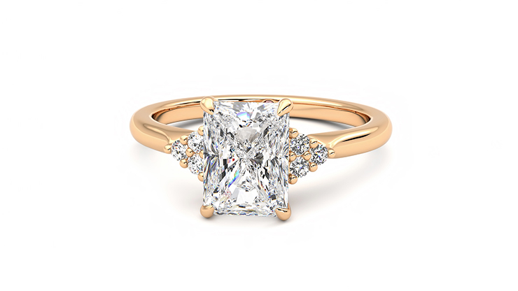 Taylor & Hart Divinity Radiant Engagement Ring 360 degree image 28