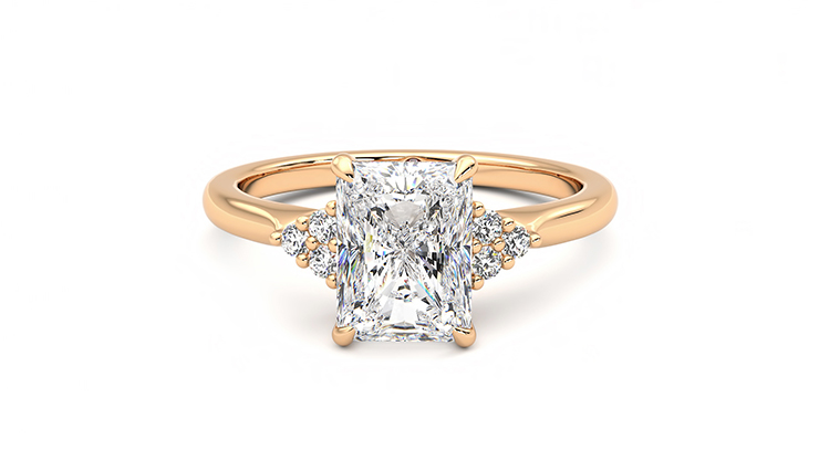 Taylor & Hart Divinity Radiant Engagement Ring 360 degree image 29