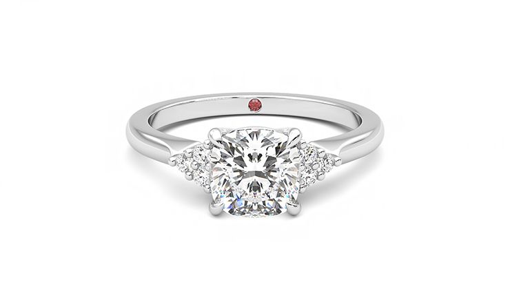 Taylor & Hart Divinity Cushion Engagement Ring 360 degree image 0