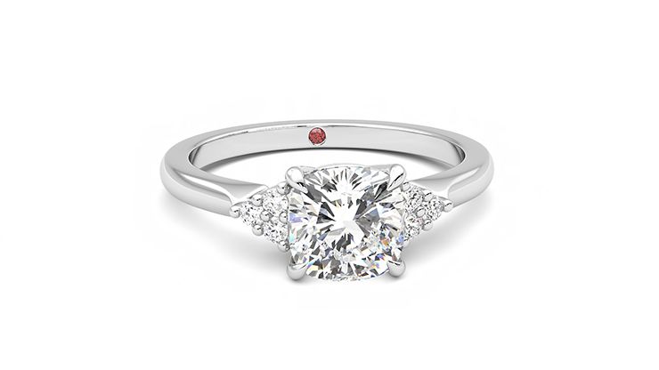 Taylor & Hart Divinity Cushion Engagement Ring 360 degree image 2