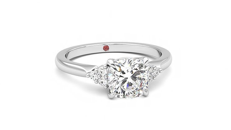 Taylor & Hart Divinity Cushion Engagement Ring 360 degree image 3