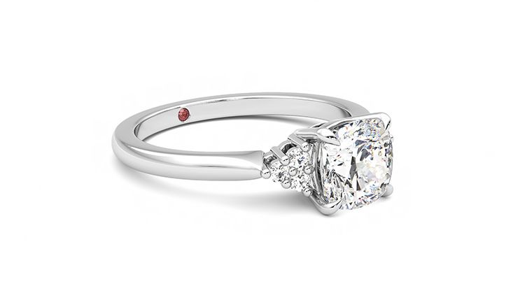 Taylor & Hart Divinity Cushion Engagement Ring 360 degree image 6