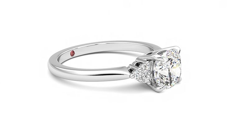 Taylor & Hart Divinity Cushion Engagement Ring 360 degree image 7