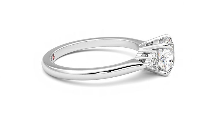 Taylor & Hart Divinity Cushion Engagement Ring 360 degree image 9