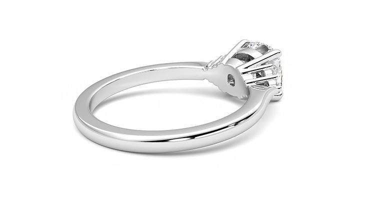 Taylor & Hart Divinity Cushion Engagement Ring 360 degree image 12